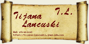 Tijana Lančuški vizit kartica